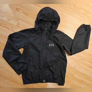 Helly Hansen windbreaker jacket, size 10, black.